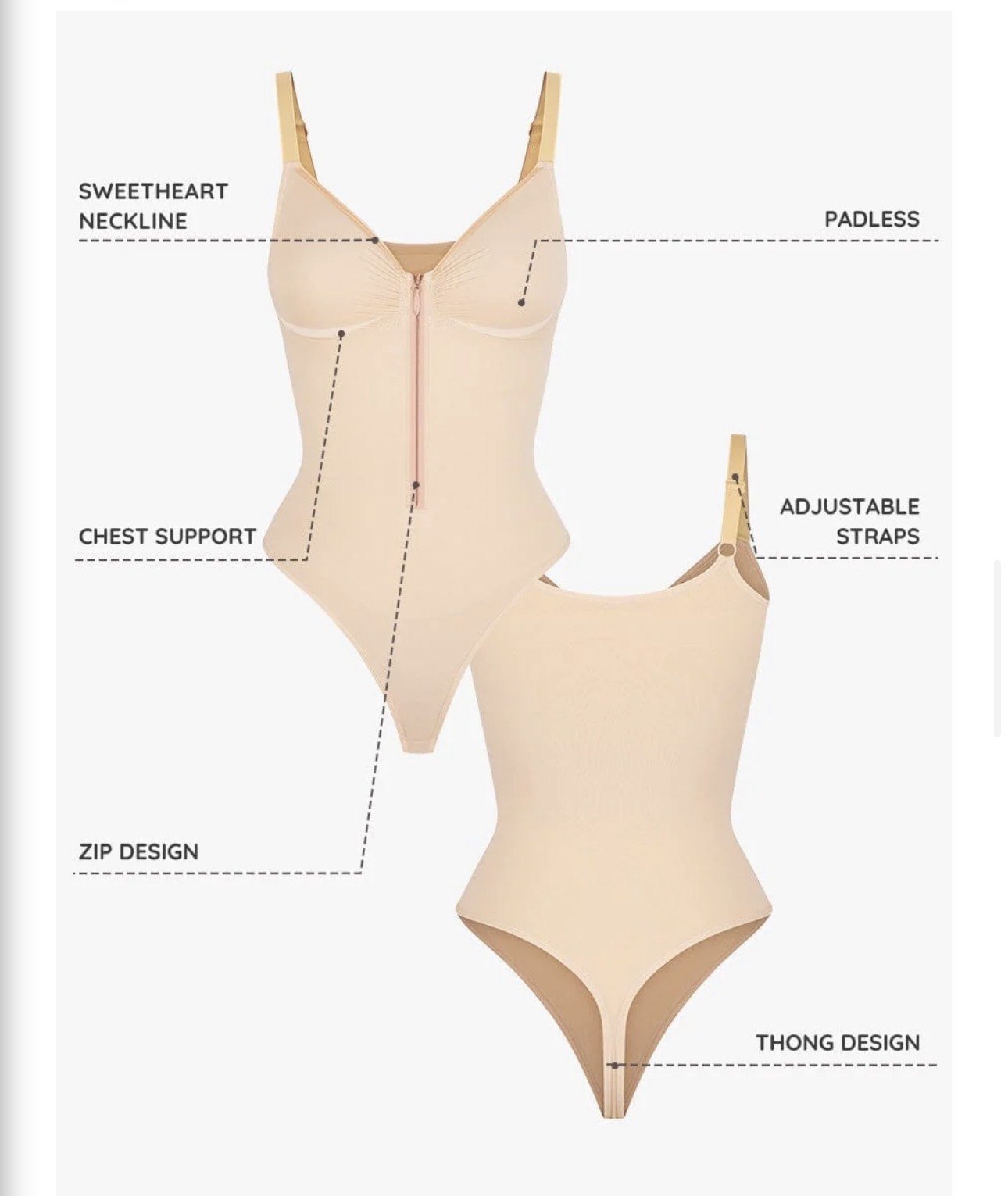 Seamless Zip bodysuit