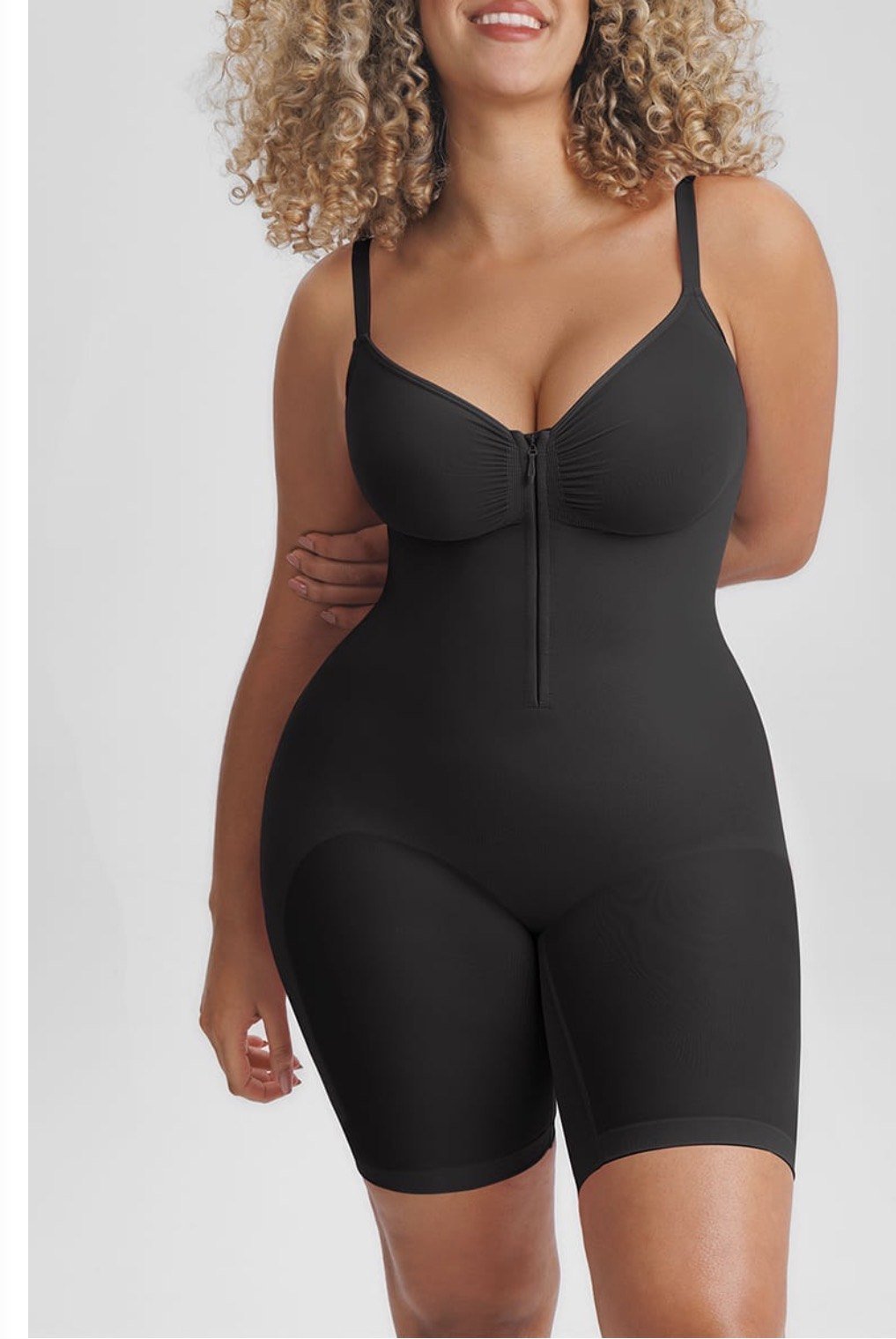 Seamless zip body- long